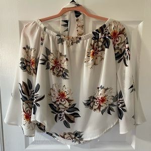 Floral off shoulder top